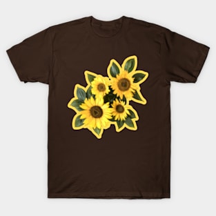 Sunflowers Painting Bouquet Vincent Van Gogh T-Shirt